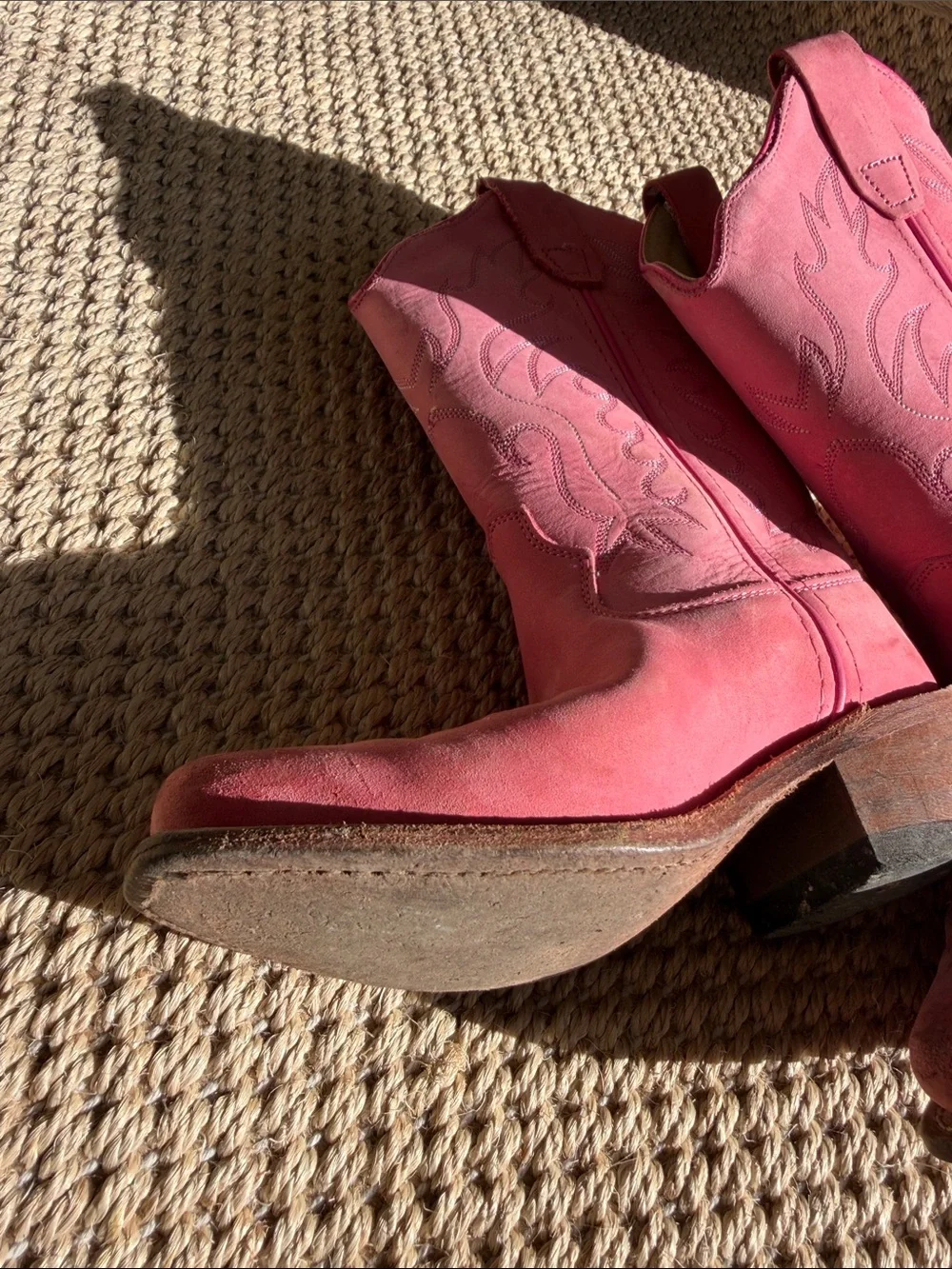 Old West Pink Kids Western Boots size 12.5